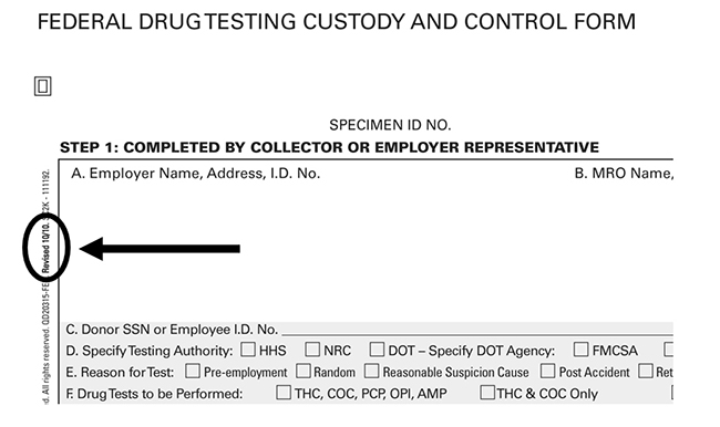 Federal drug testing custody and control form | Quest Diagnostics