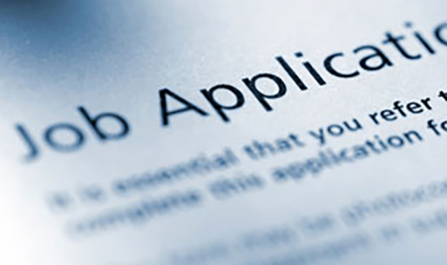 Image of a job application form