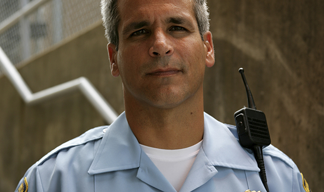 Image of a Security guard outdoors