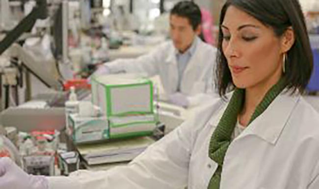 woman working in lab