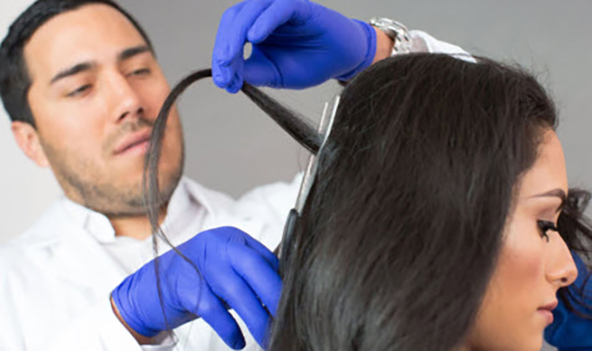 How much hair is needed for a drug test and how is it done?