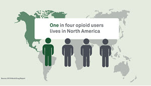Opioid users in North America feature